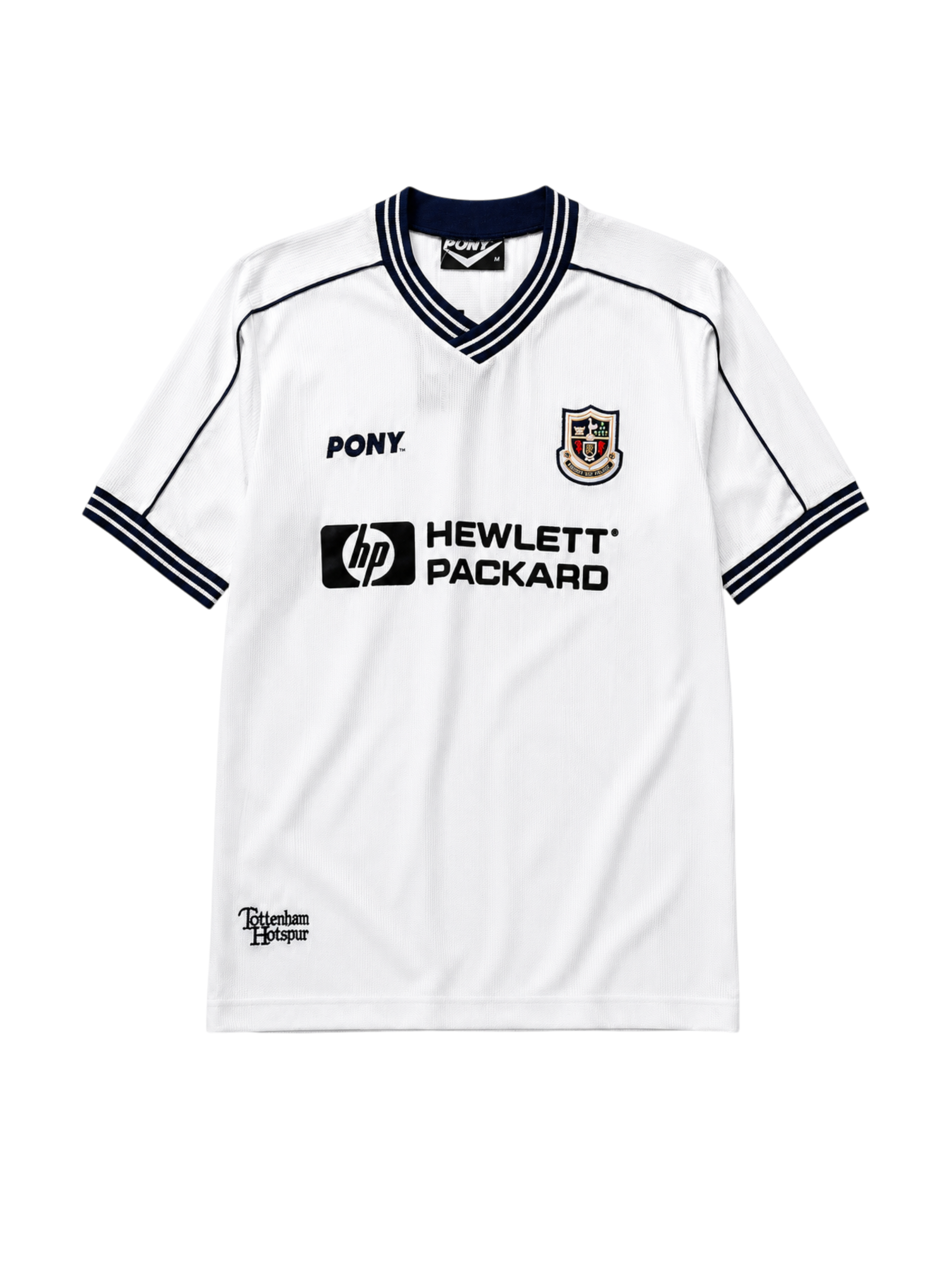 Tottenham Hotspur 1997-99 white home retro football jersey with Hewlett Packard sponsor