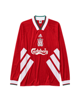 Liverpool 1993-95 red home long-sleeve retro football jersey with Carlsberg sponsor