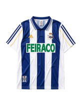 Deportivo La Coruna 1999-00 blue white home retro football jersey with Feiraco sponsor
