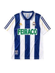 Deportivo La Coruna 1999-00 blue white home retro football jersey with Feiraco sponsor