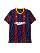 Barcelona 2020/21 home football jersey by Nike with Rakuten sponsor logo