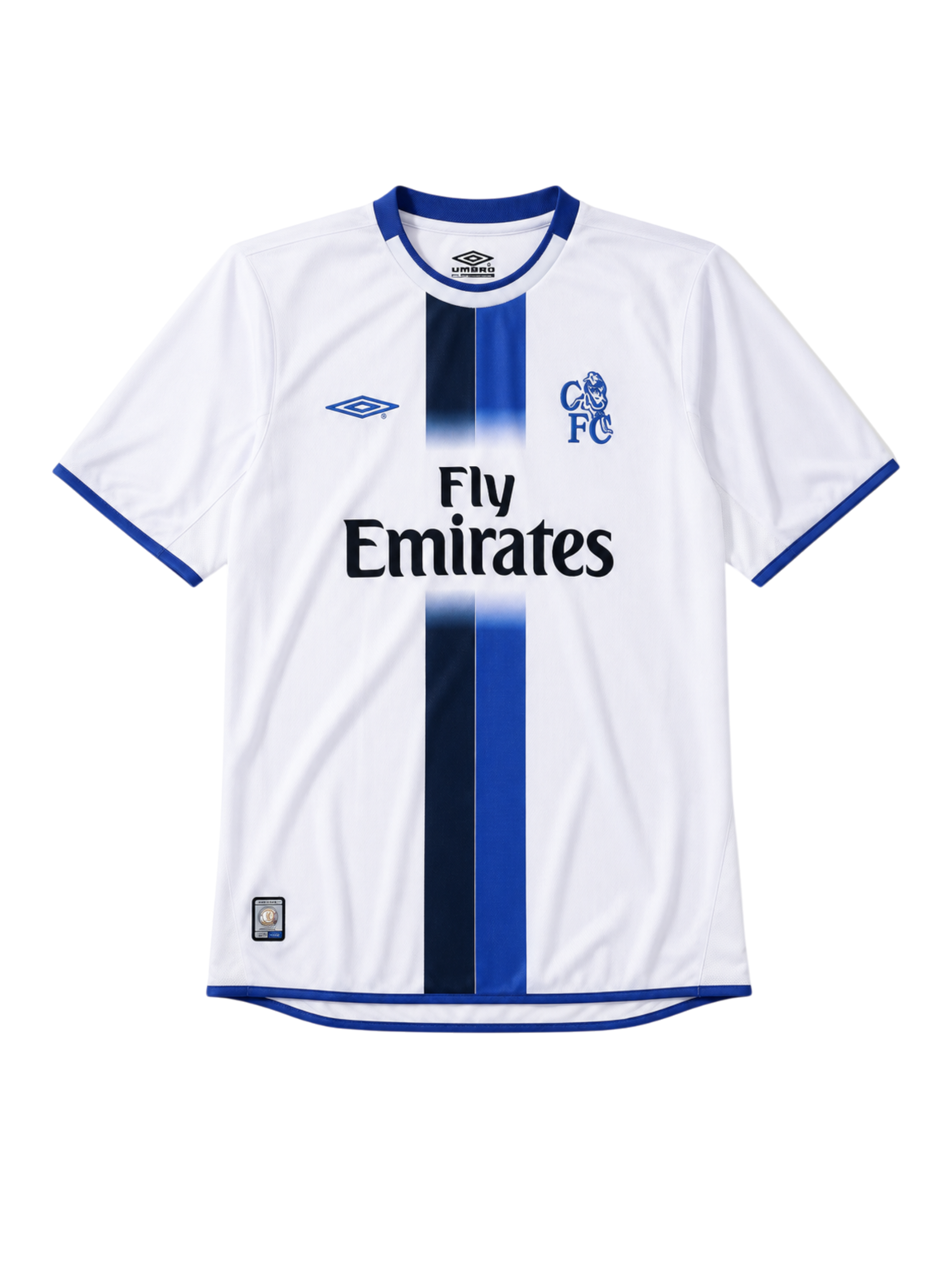 Chelsea 2003/05 away football jersey by Umbro with Fly Emirates sponsor logo