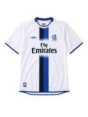 Chelsea 2003/05 away football jersey by Umbro with Fly Emirates sponsor logo