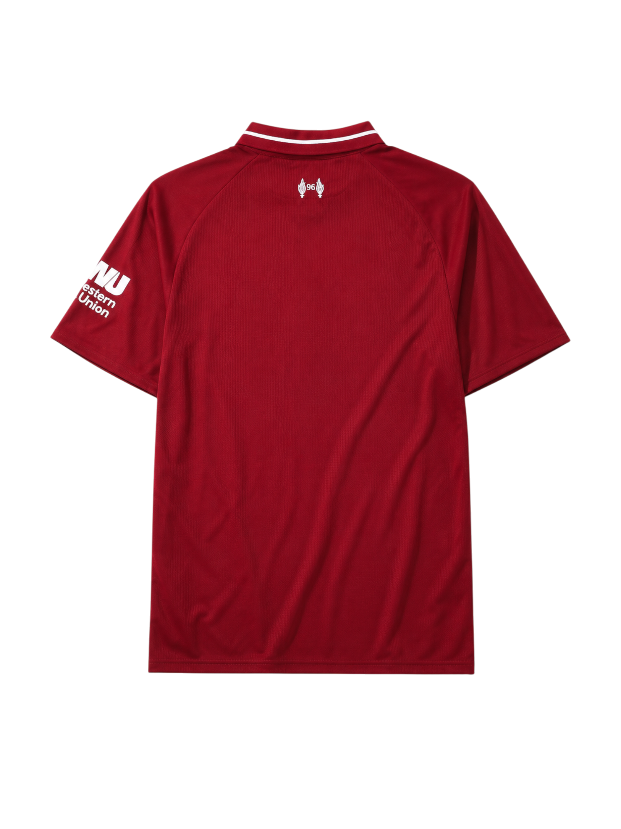 Liverpool 2018/19 home football jersey by New Balance with Standard Chartered sponsor logo