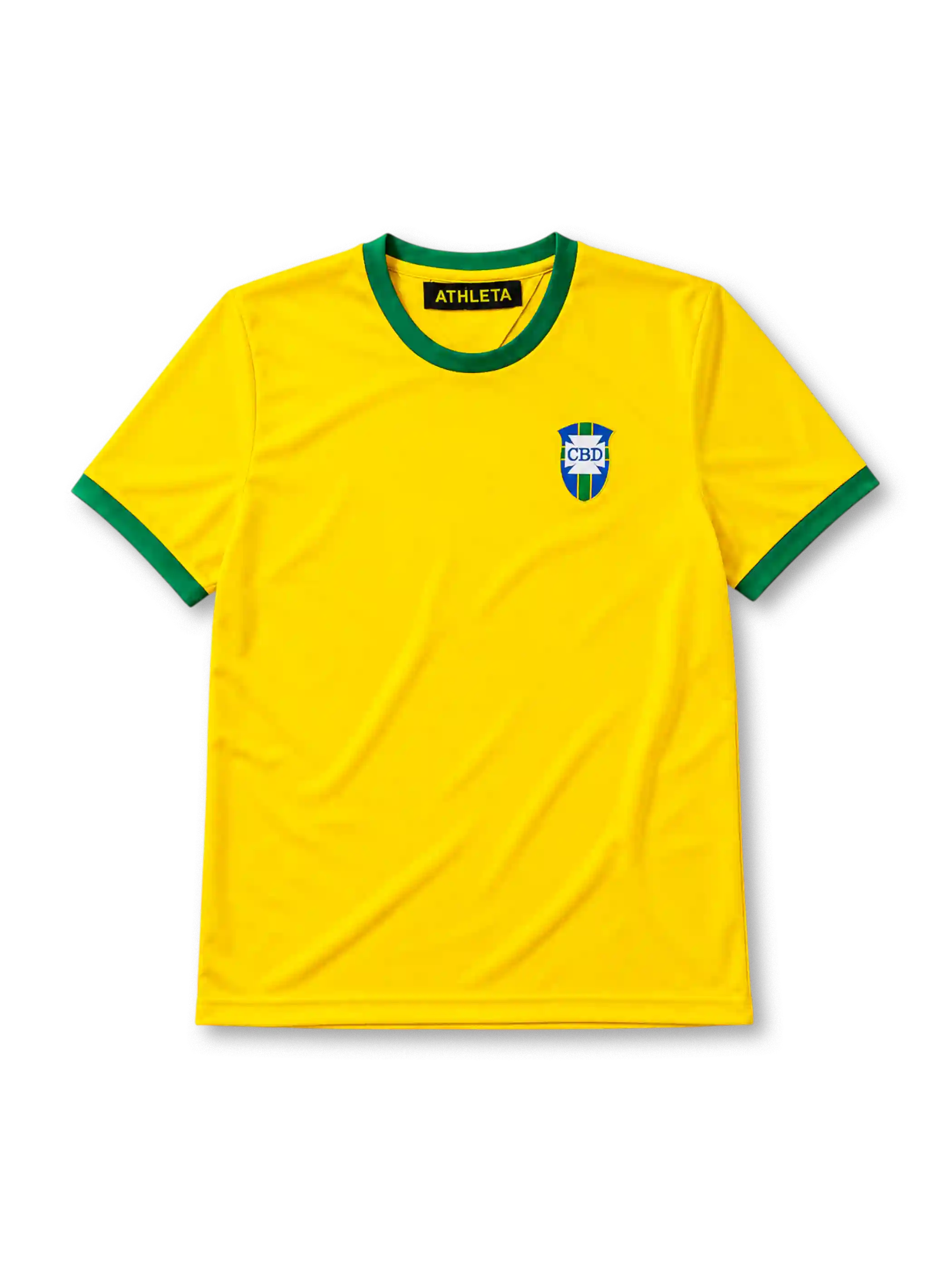 Brazil 1970 home football jersey by Athleta from the World Cup kit era