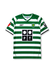 Sporting CP 2003/04 home football jersey by Reebok with PT sponsor logo
