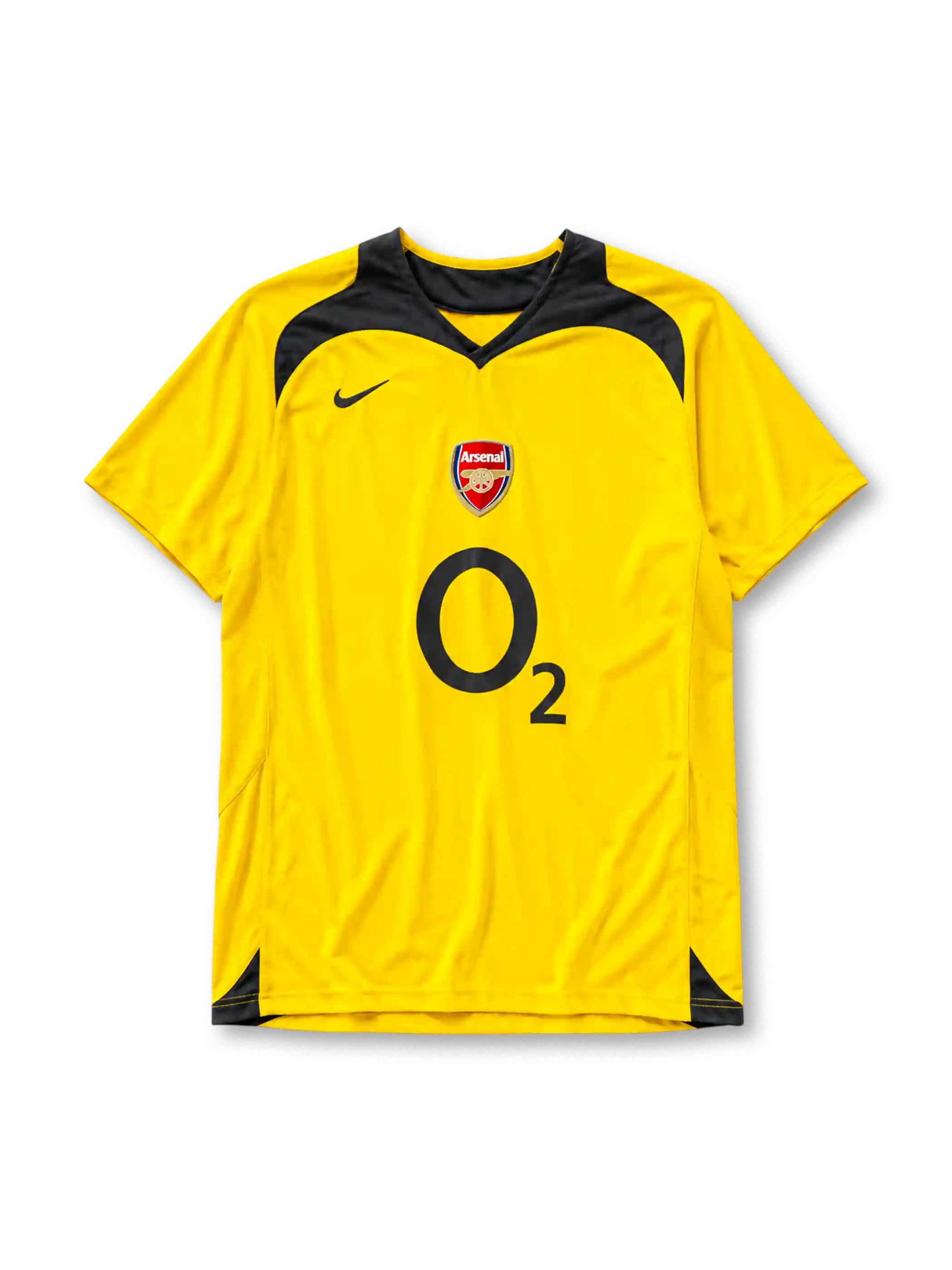 Arsenal 2005/06 away football jersey by Nike with O2 sponsor logo