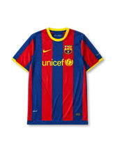 Barcelona 2010/11 home football jersey by Nike with UNICEF sponsor logo