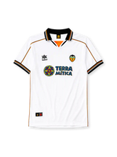 Valencia CF 1999/00 home football jersey by Luanvi with Terra Mítica sponsor logo