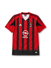 AC Milan 2004/05 home football jersey by Adidas with Opel sponsor logo
