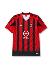 AC Milan 2004/05 home football jersey by Adidas with Opel sponsor logo