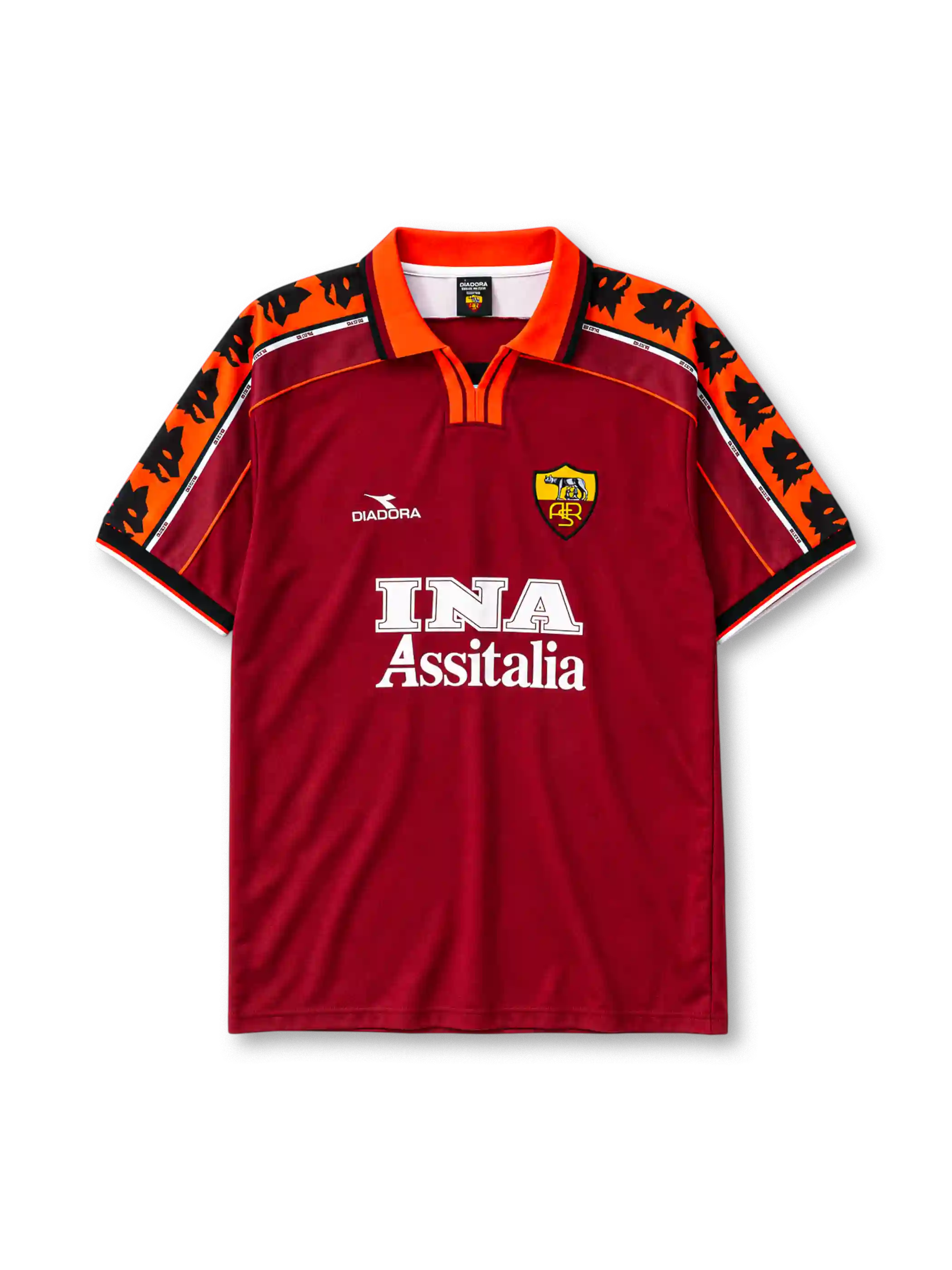 AS Roma 1998/99 home football jersey by Diadora with INA Assitalia sponsor logo