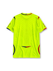 Olympique Lyonnais 2008-09 third jersey Umbro front view yellow navy stripe