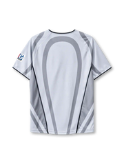 Paris Saint-Germain 2001-02 away jersey Nike front view white grey swirl