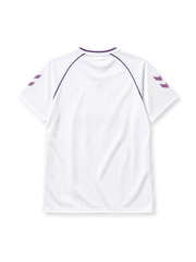 Real Madrid 1990-92 home jersey Hummel front view white purple trim