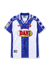 RCD Espanyol 1999-2000 home jersey John Smith front view blue white stripes