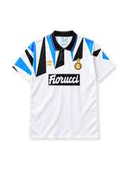 Inter Milan 1992-93 away jersey Umbro front view white geometric pattern
