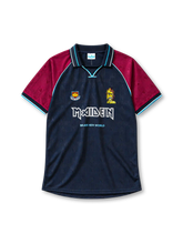 West Ham United 1999 home jersey novelty front view navy claret Iron Maiden