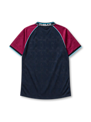 West Ham United 1999 home jersey novelty front view navy claret Iron Maiden
