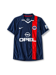 Paris Saint-Germain 2001/02 home football jersey by Nike with Opel sponsor logo