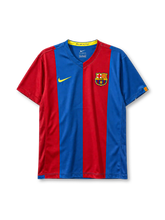 FC Barcelona 2006-07 home jersey with blue and red stripes and Nike branding