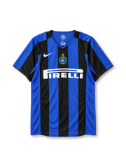 Inter Milan 2004-05 home jersey Nike front view blue black stripes