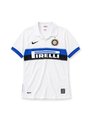 Inter Milan 2004-05 away jersey Nike front view white Pirelli band