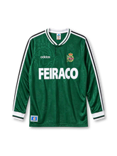 Deportivo La Coruna 1999-2000 away jersey adidas front view green sleeve stripes
