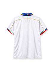 Italy 1995 away jersey Nike front view white blue collar