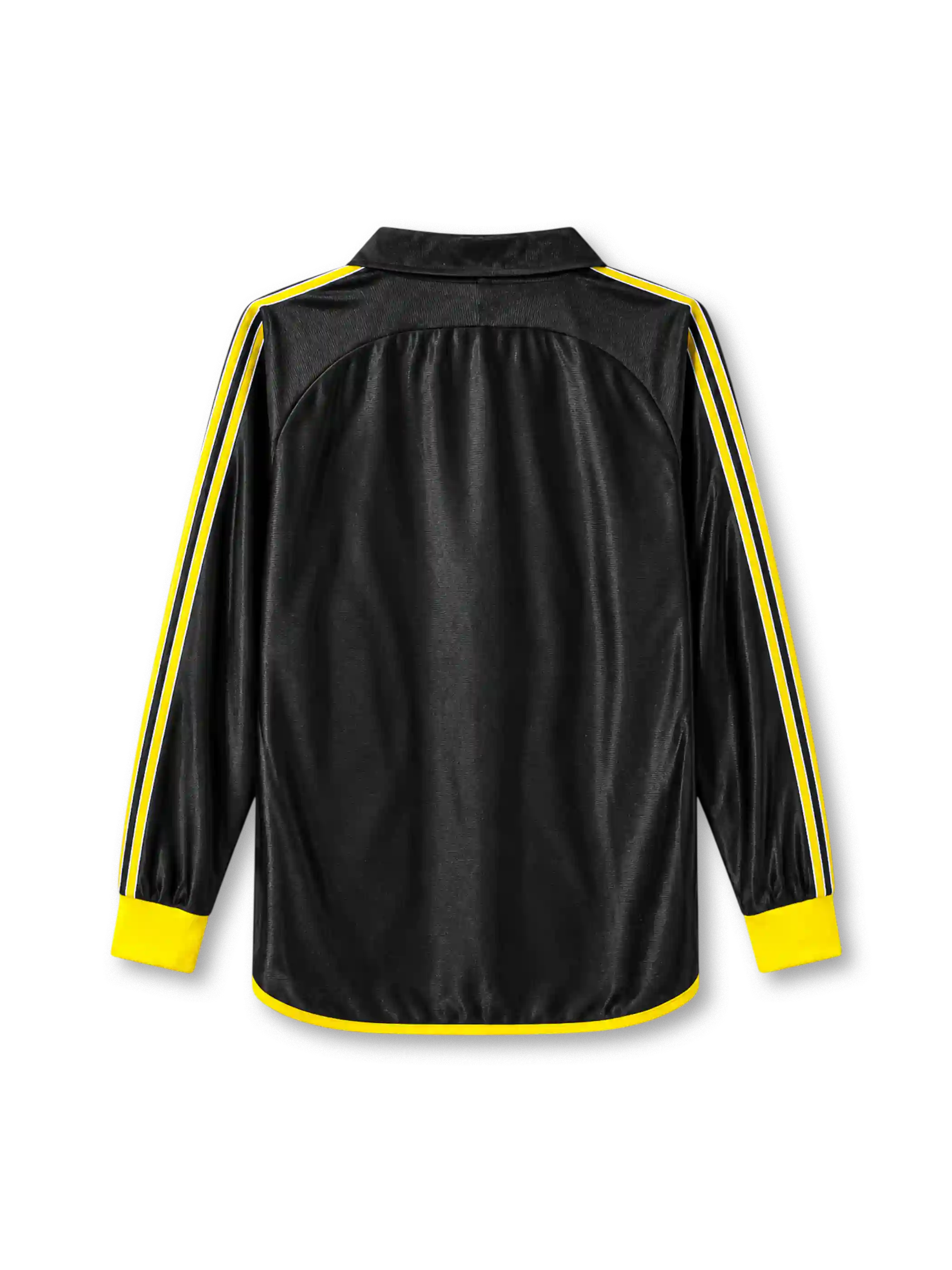 Real Madrid 1999-01 long-sleeve away jersey in black with Teka sponsor and yellow white trim