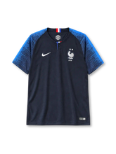 France 2018 home jersey Nike front view navy blue gradient sleeves