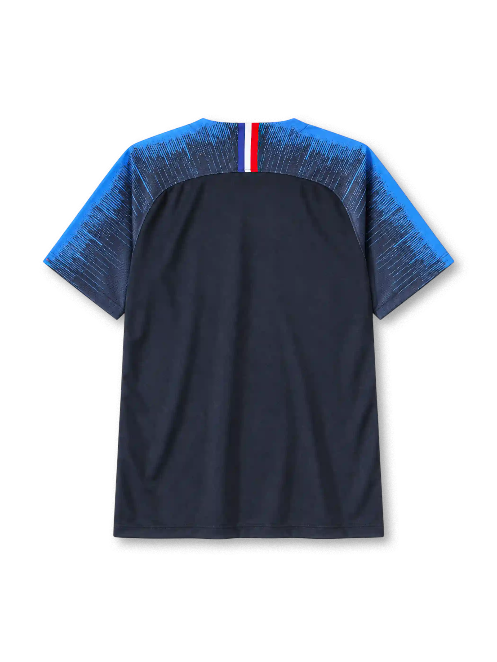 France 2018 home jersey Nike front view navy blue gradient sleeves