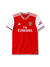 Arsenal 2019-20 home jersey adidas front view red white sleeves
