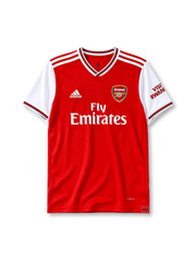 Arsenal 2019-20 home jersey adidas front view red white sleeves