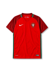 Portugal 2016 home jersey Nike front view red maroon sleeves