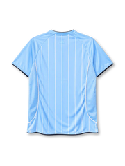 Manchester City 2007-08 home jersey Le Coq Sportif front view sky blue pinstripes