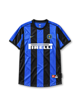 Inter Milan 1999-2000 home jersey Nike front view blue black stripes