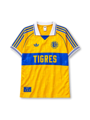 Tigres UANL 65th anniversary home jersey adidas front view yellow blue band