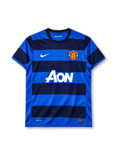 Manchester United 2011-12 away jersey Nike front view blue black hoops