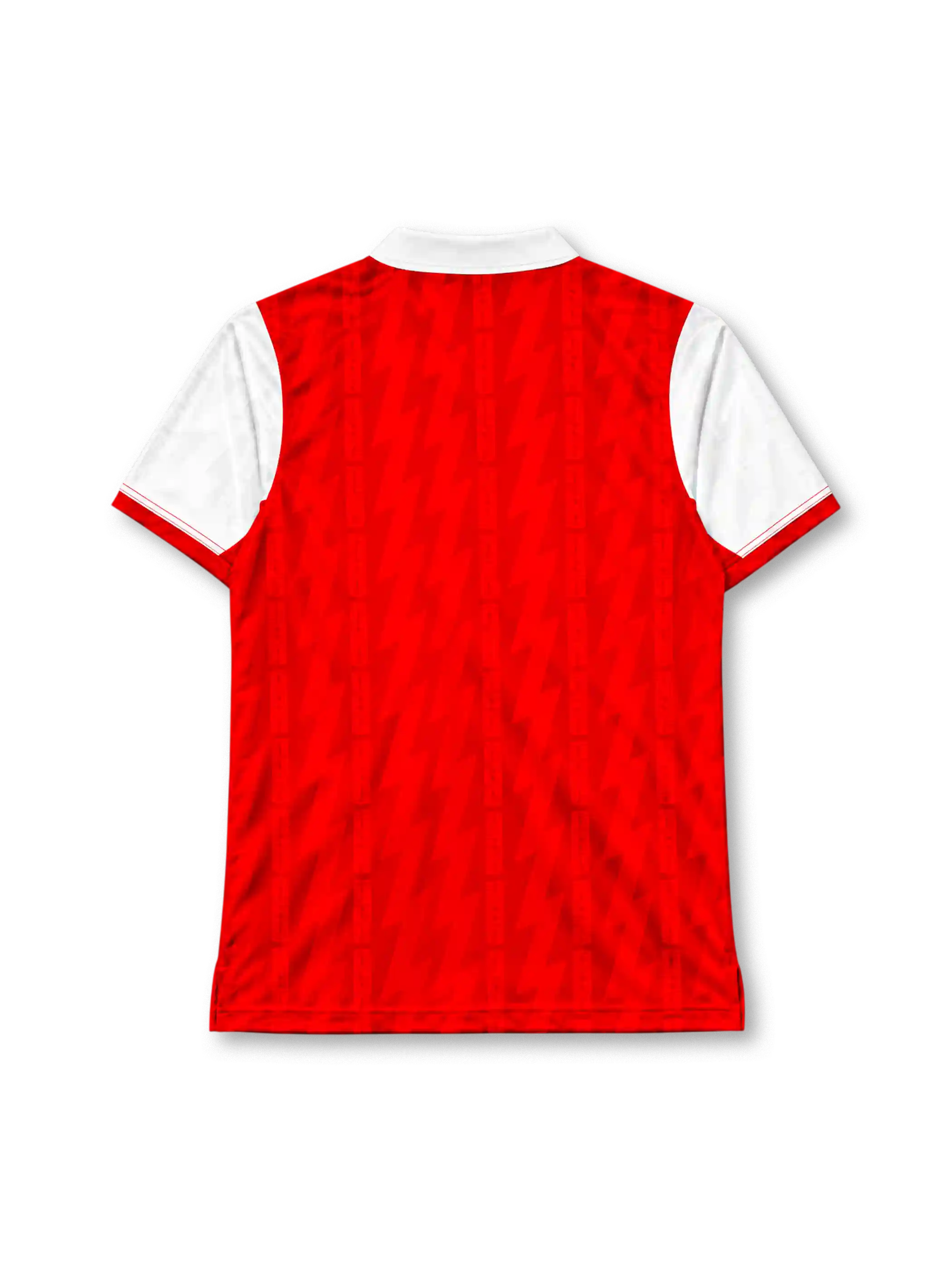 Arsenal 1994-96 home jersey Nike front view red white sleeves JVC