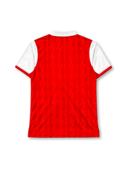 Arsenal 1994-96 home jersey Nike front view red white sleeves JVC