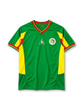 Senegal 2002 away jersey Le Coq Sportif front view green yellow panels