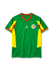 Senegal 2002 away jersey Le Coq Sportif front view green yellow panels