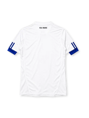Real Madrid 2010-11 home jersey adidas front view white blue stripes bwin