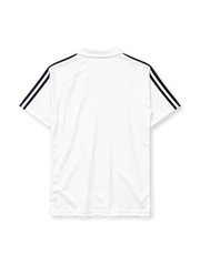 Real Madrid 1984-85 home jersey adidas front view white navy stripes Zanussi