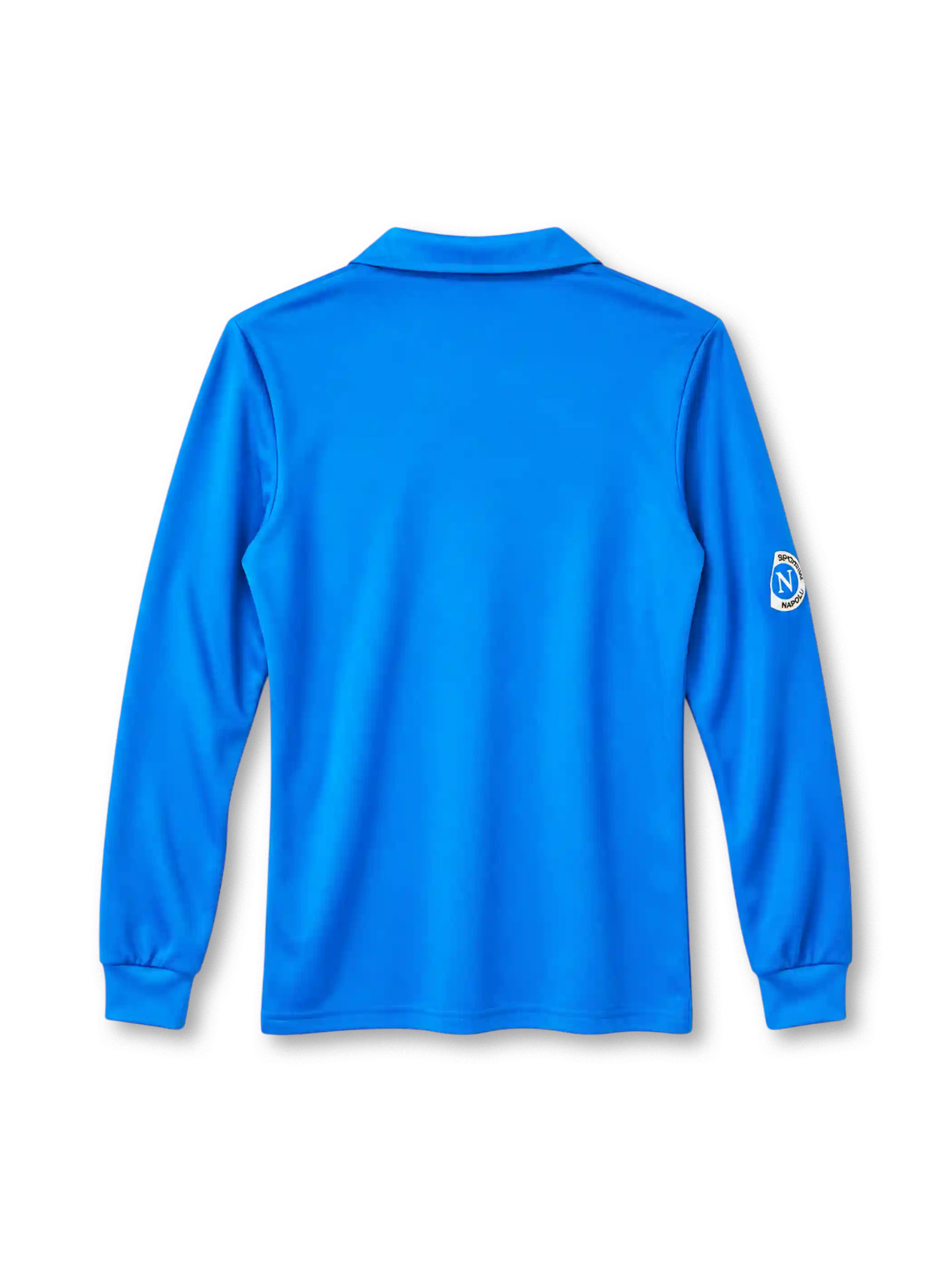 Napoli 1987-88 long-sleeve home jersey ennerre front view light blue Scudetto shield