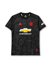 Manchester United 2019-20 third jersey adidas front view black rose print
