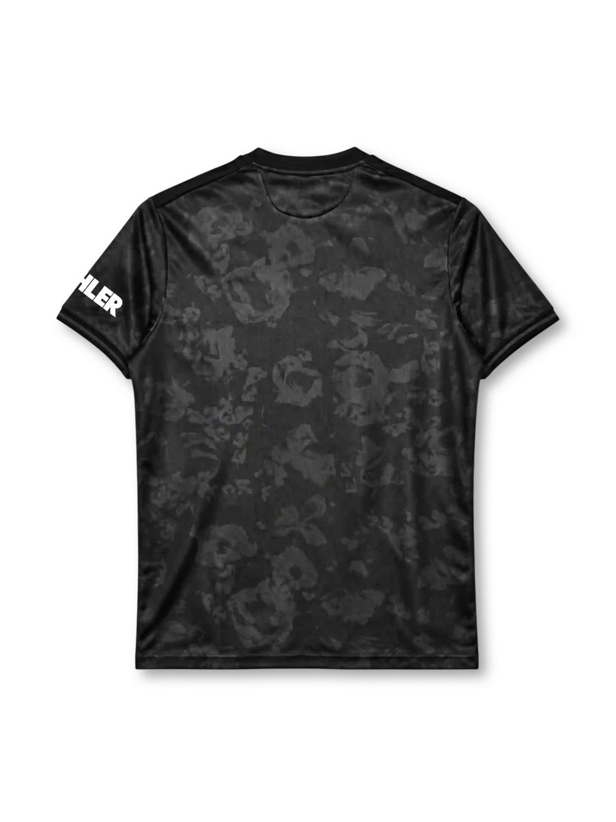 Manchester United 2019-20 third jersey adidas front view black rose print