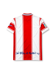 Atletico Madrid 1999-2000 home jersey Reebok front view red white stripes