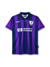 Tottenham Hotspur 1995-97 away jersey Pony front view purple navy stripes